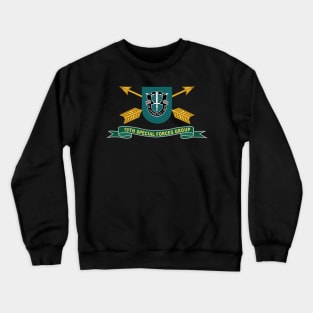 19th Special Forces Group - Flash w Br - Ribbon X 300 Crewneck Sweatshirt